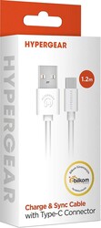 HyperGear Kablo USB Type C 1.2M - Beyaz - Thumbnail