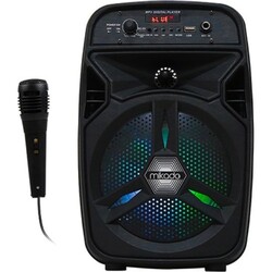  - Mikado Karaoke Kablolu Mikrofon AUX Bluetooth LED Işıklı Speaker MD-814KP